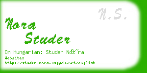 nora studer business card
